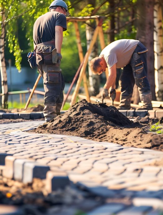 landscaping workers
